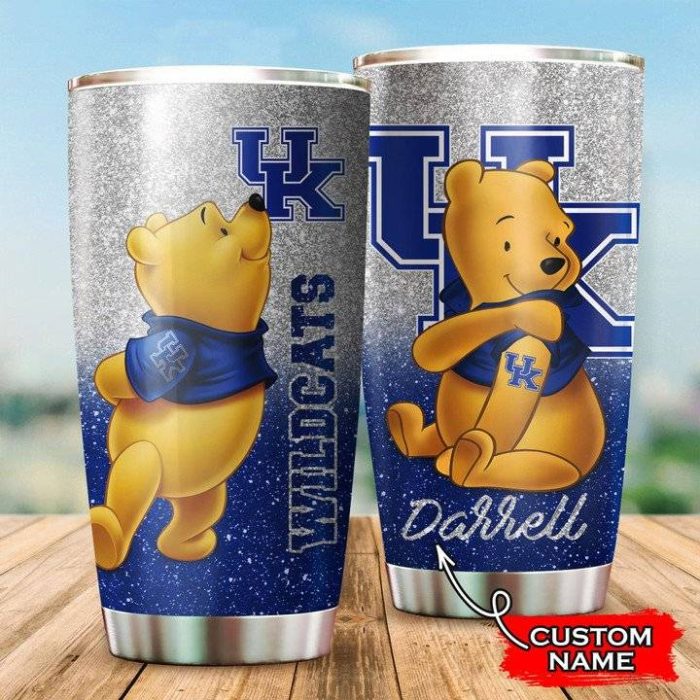 Kentucky Wildcats Pooh Custom Name Tumbler TB0376