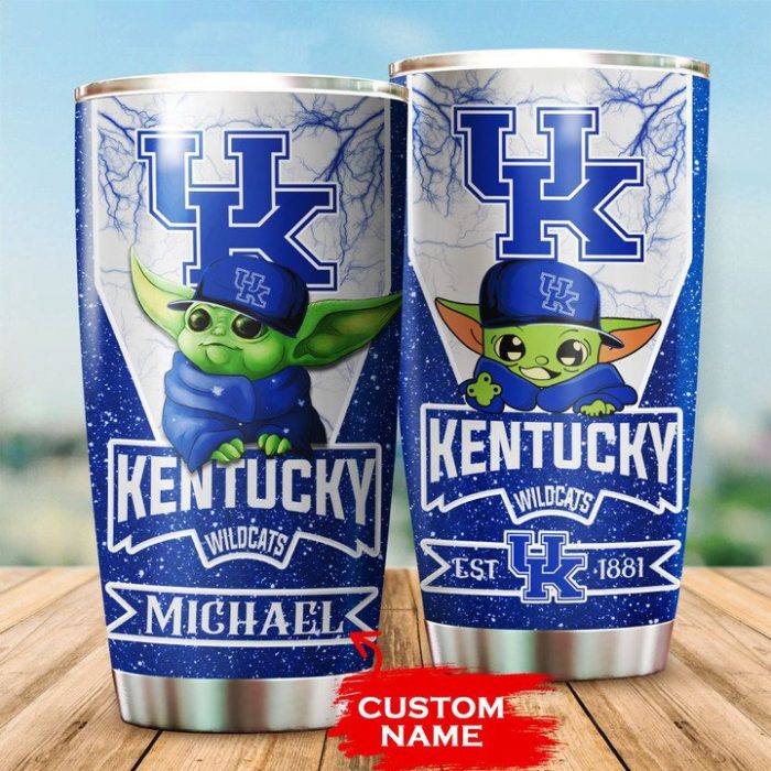 Kentucky Wildcats Tumbler Baby Yoda NCAA Custom Name TB0803