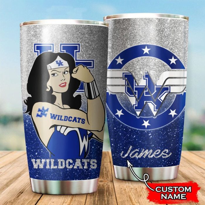 Kentucky Wildcats Wonder Woman Custom Name Tumbler TB1725