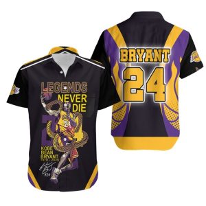 Kobe Bryant 24 Legends Never Die Signed Legendary Captain Los Angeles Lakers NBA 3D Gift For Lakers Fans Hawaiian Shirt