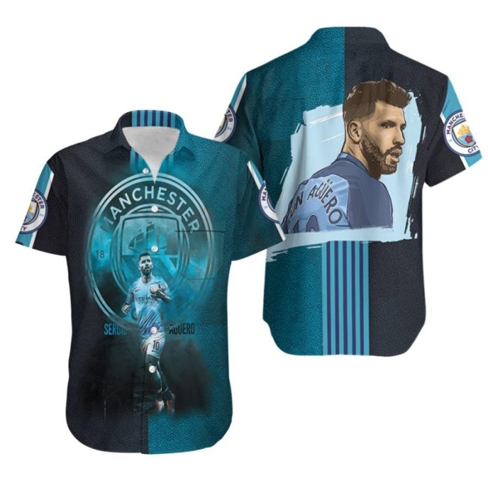 Kun Aguero 10 Memories Champion Thank You Manchester City 3D Gift For Aguero Fans Hawaiian Shirt