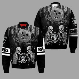 Las Vegas Raiders Halloween Bomber Jacket 3D Personalized For Fans 134