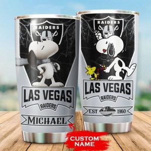 Las Vegas Raiders Tumbler Snoopy NFL Custom Name TB2097