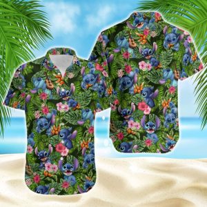 Lilo & Stitch Custom Tropical Hawaiian Shirt - Hawaiian Shirt For Women Men - Hawaiian Shirt Custom