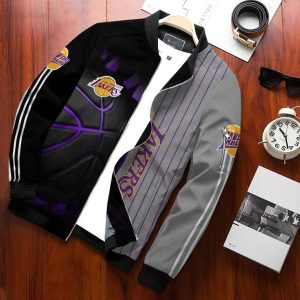 Los Angeles Lakers Bomber Jacket 3D Personalized For Fans 022
