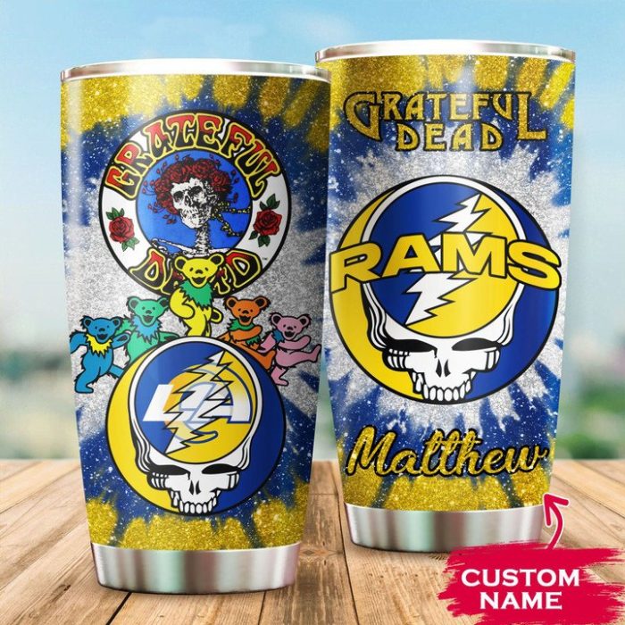 Los Angeles Rams Grateful Dead Custom Name Tumbler TB1350