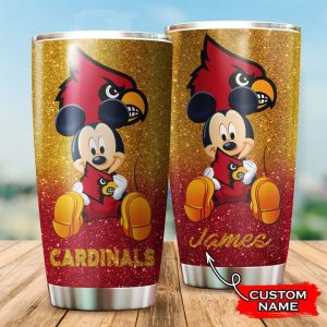 Louisville Cardinals Mickey Custom Name Tumbler TB0072