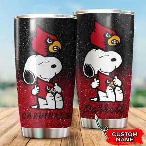 Louisville Cardinals Snoopy Custom Name Tumbler TB1902