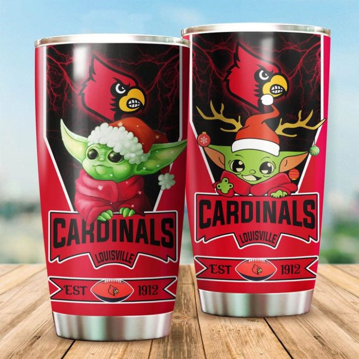 Louisville Cardinals Tumbler Baby Yoda NCAA TB0929