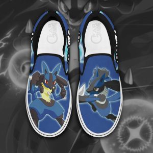Lucario Slip On Shoes Pokemon Custom Anime Shoes