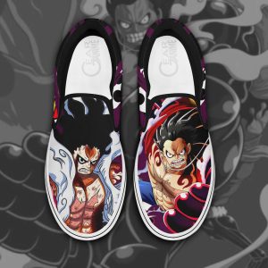 Luffy Gear 4 Slip On Shoes One Piece Custom Anime Shoes