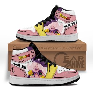 Majin Buu Kids Sneakers Custom Anime Dragon Ball Kids Jordan 1 Shoes