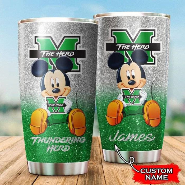 Marshall Thundering Herd Mickey Custom Name Tumbler TB0595