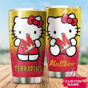 Maryland Terrapins Hello Kitty Custom Name Tumbler TB0642