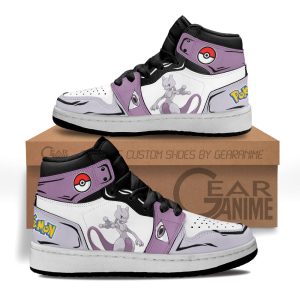 Mewtwo Kids Sneakers Custom Anime Pokemon Kids Jordan 1 Shoes