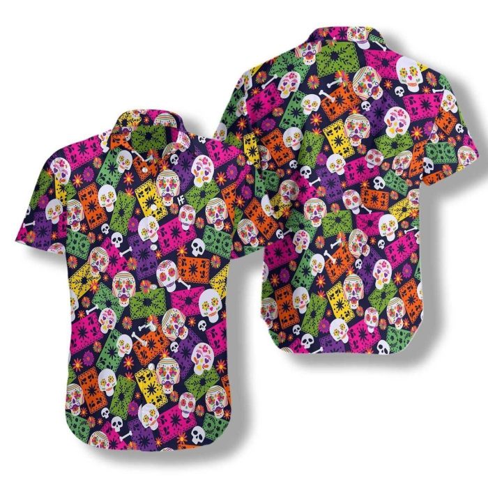Mexican Skull Pattern Hawaiian Shirt - Hawaiian Shirt For Women Men - Hawaiian Shirt Custom
