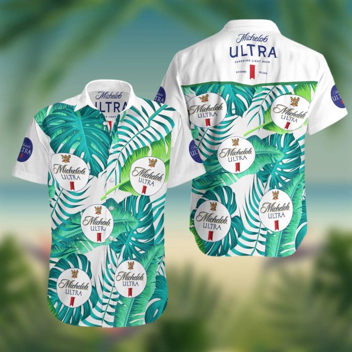 Michelob Ultra Beer Summer Hawaiian Beach Shirt