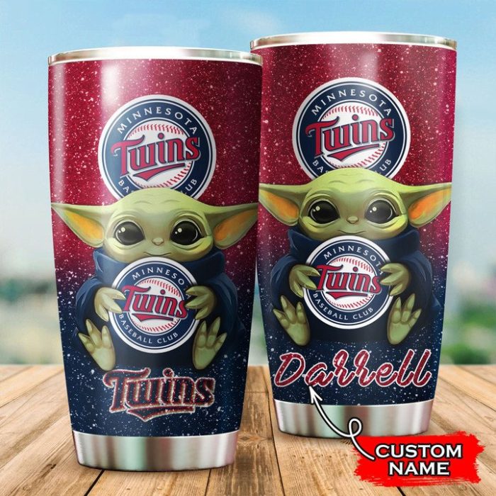 Minnesota Twins Baby Yoda Custom Name Tumbler TB0230