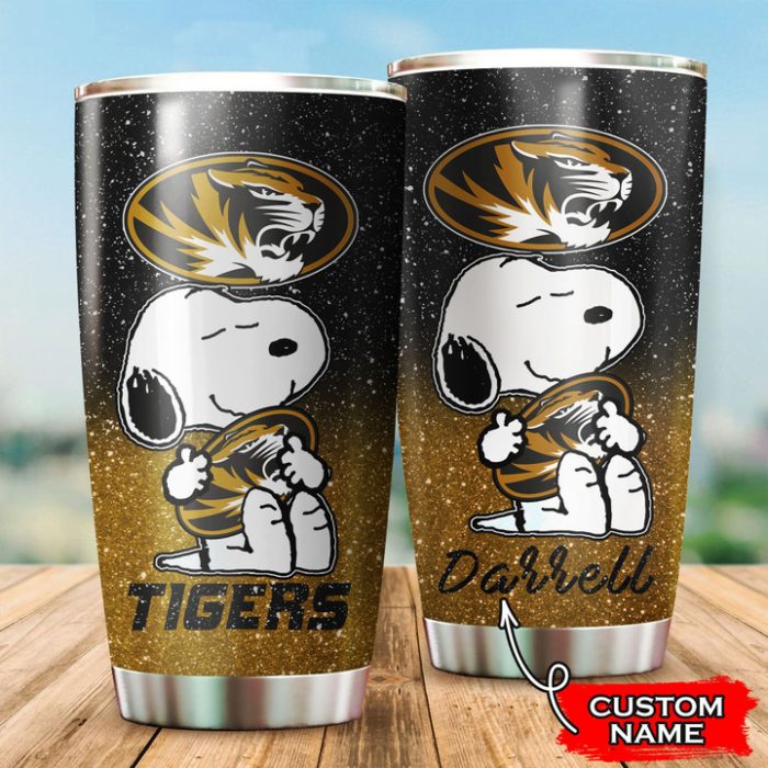 Missouri Tigers Snoopy Custom Name Tumbler TB1511