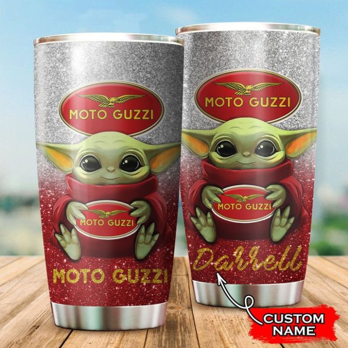 Moto Guzzi Baby Yoda Custom Name Tumbler TB0612