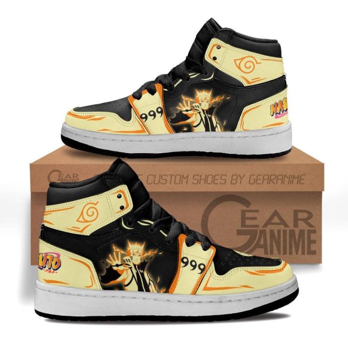 NRT Uzumaki Kurama Kids Sneakers Custom Anime NRT Kids Jordan 1 Shoes