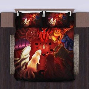 Naruto And Tailed Beasts Bedding Set Duvet Cover Pillowcase