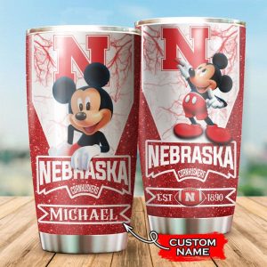 Nebraska Cornhuskers Tumbler Mickey Mouse NCAA Custom Name TB2161