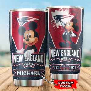 New England Patriots Tumbler Mickey Mouse NFL Custom Name TB1095