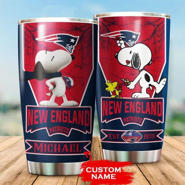New England Patriots Tumbler Snoopy NFL Custom Name TB2209