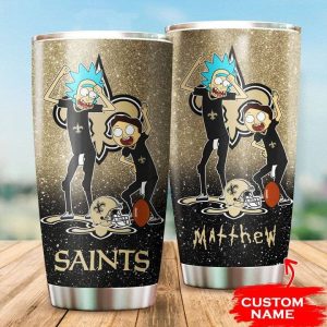 New Orleans Saints Rick And Morty Custom Name Tumbler TB2377