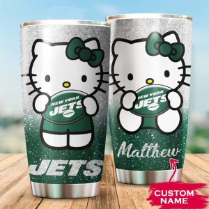 New York Jets Hello Kitty Custom Name Tumbler TB0846