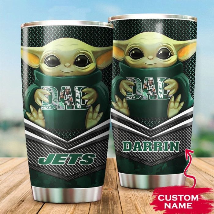 New York Jets NFL Baby Yoda Tumbler Custom Name M2Ptt1085 TB1160