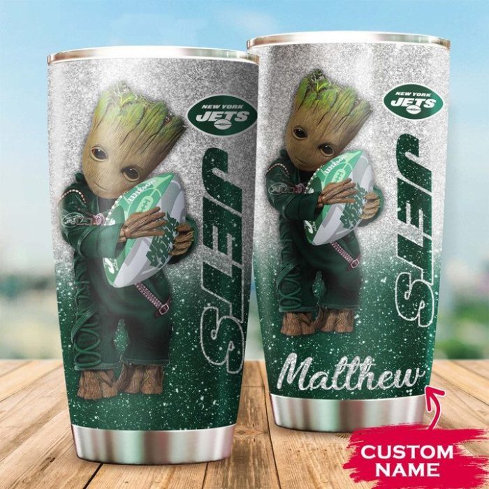 New York Jets Tumbler Custom Groot NFL TB1727