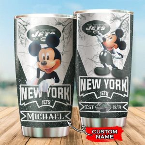 New York Jets Tumbler Mickey Mouse NFL Custom Name TB2238