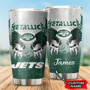 New York Jets Tumbler Mtlc NFL Custom Name TB2679