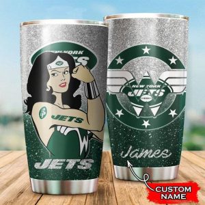 New York Jets Wonder Woman Custom Name Tumbler TB1606