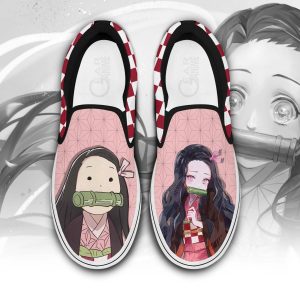 Nezuko Slip On Shoes Custom Anime Demon Slayer Shoes