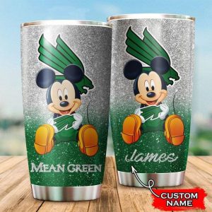 North Texas Mean Green Mickey Custom Name Tumbler TB0952