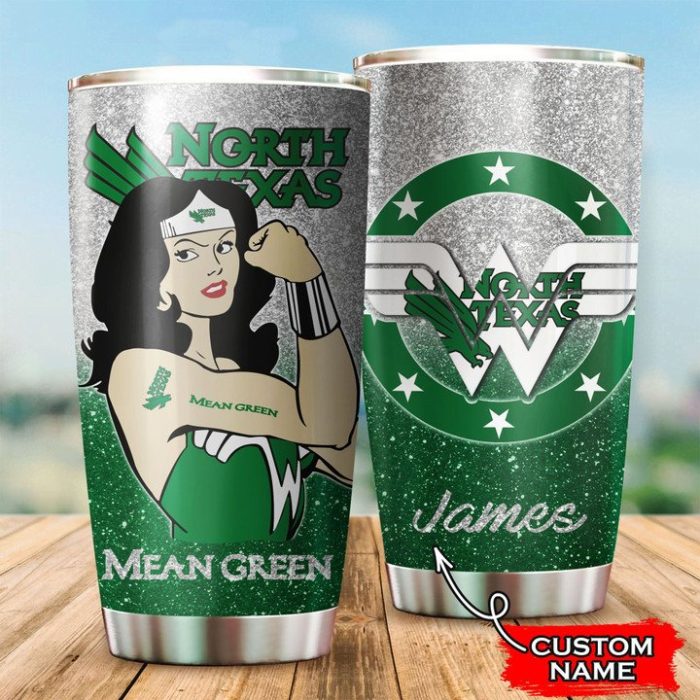 North Texas Mean Green Wonder Woman Custom Name Tumbler TB1973