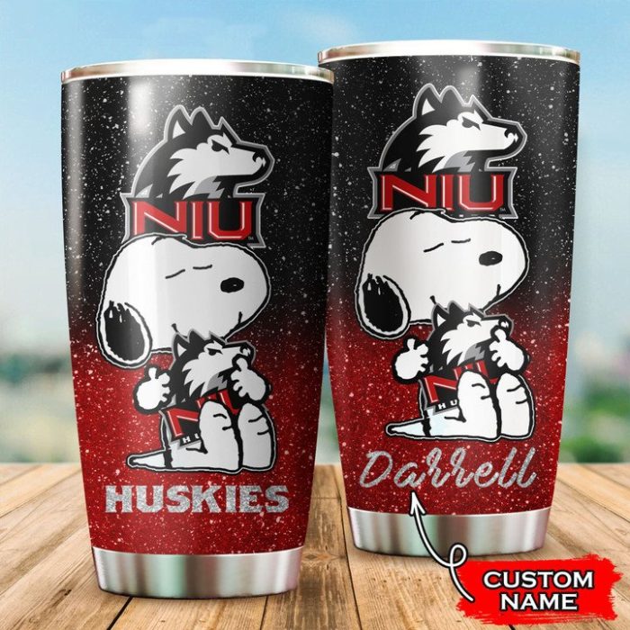 Northern Illinois Huskies Snoopy Custom Name Tumbler TB1612