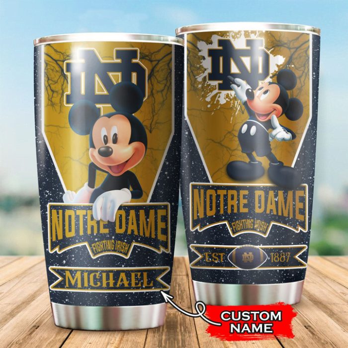 Notre Dame Fighting Irish Tumbler Mickey Mouse NCAA Custom Name TB2229