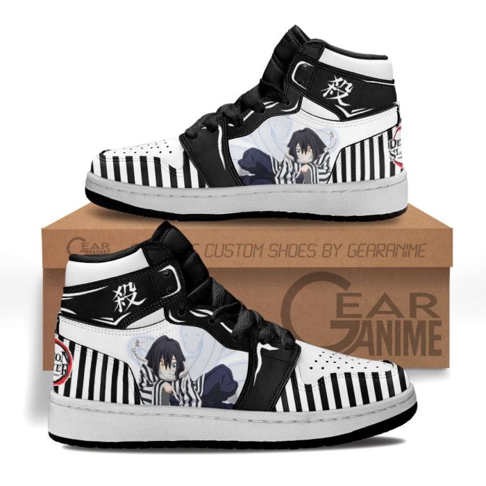 Obanai Iguro Kids Sneakers Custom Anime Demon Slayer Kids Jordan 1 Shoes