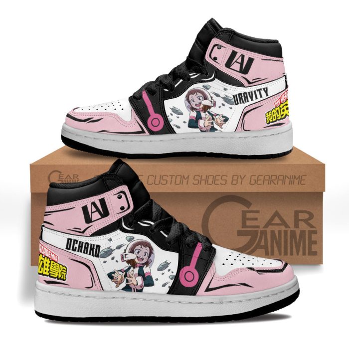 Ochako Uraraka Kids Sneakers Custom Anime My Hero Academia Kids Jordan 1 Shoes