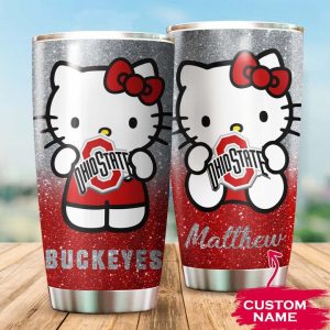 Ohio State Buckeyes Hello Kitty Custom Name Tumbler TB0166