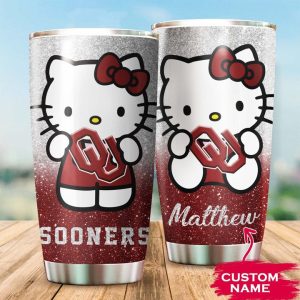 Oklahoma Sooners Hello Kitty Custom Name Tumbler TB0651