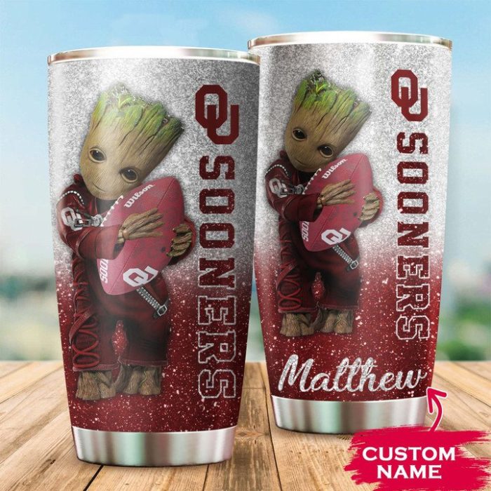 Oklahoma Sooners Tumbler Custom Groot NCAA TB1779