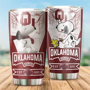 Oklahoma Sooners Tumbler Snoopy NCAA TB0778