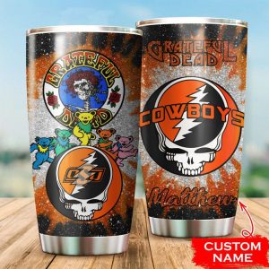 Oklahoma State Cowboys Grateful Dead Custom Name Tumbler TB1882