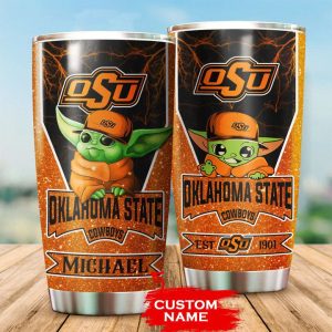 Oklahoma State Cowboys Tumbler Baby Yoda NCAA Custom Name TB0735