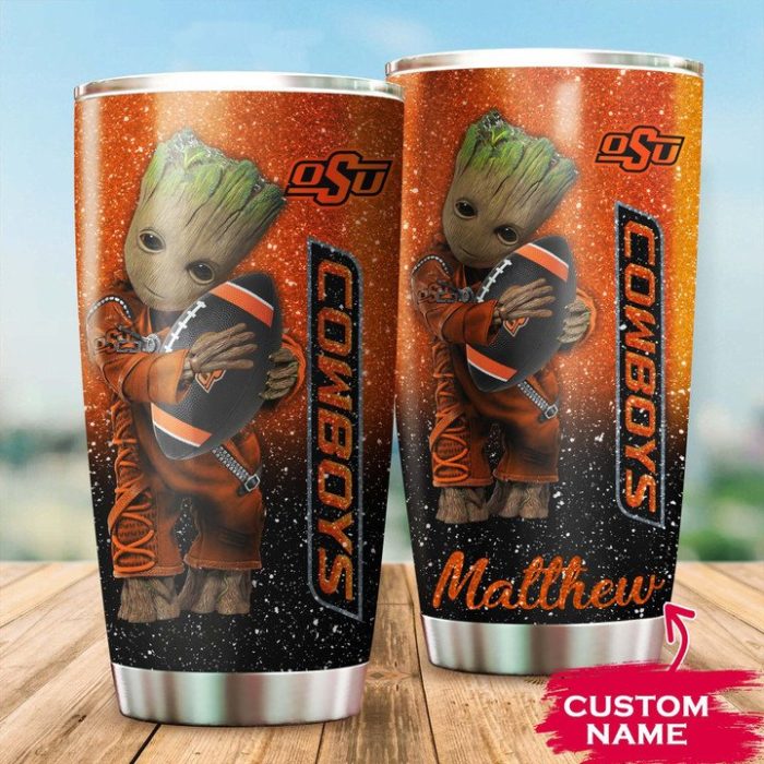 Oklahoma State Cowboys Tumbler Custom Groot NCAA TB1645